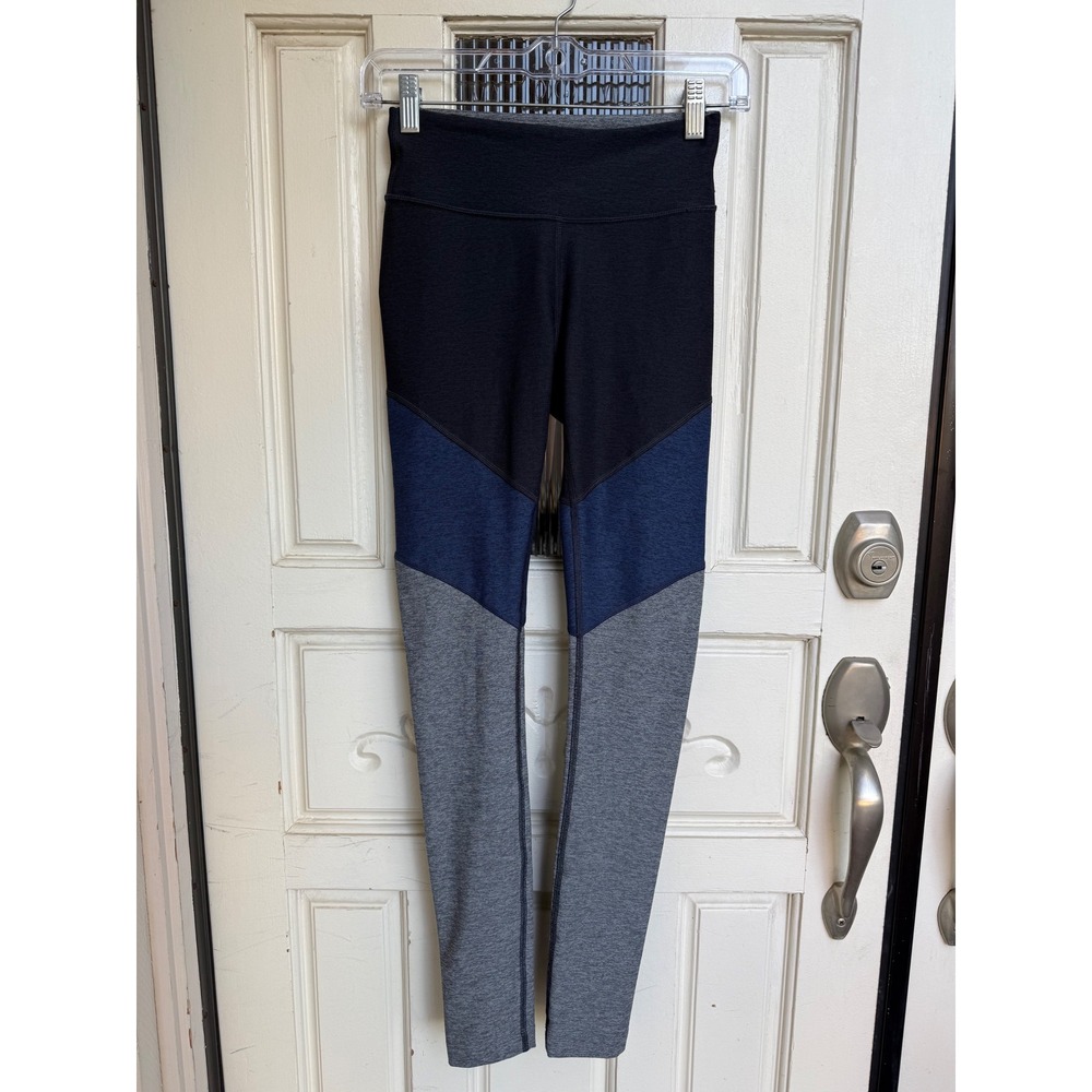 Outdoor Voices TechSweat Colorblock Leggings Black Navy Grey Size XS